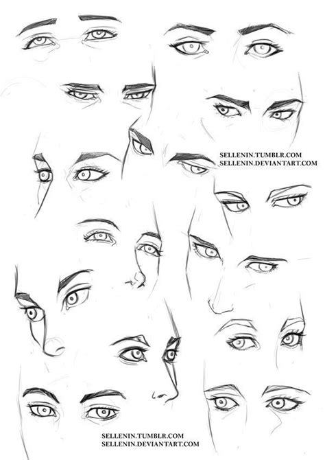 How To Draw Eyes From Different Angles Np