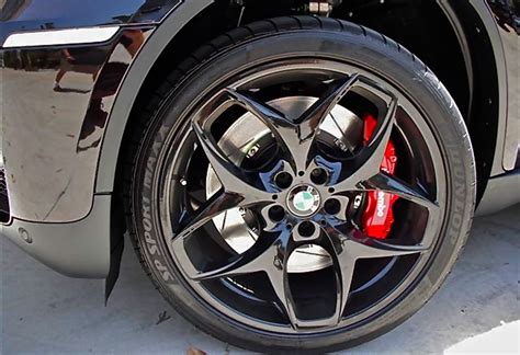 Perfect Genuine OEM FACTORY Gloss BLACK BMW X5 21 inch Style 215 WHEELS ...