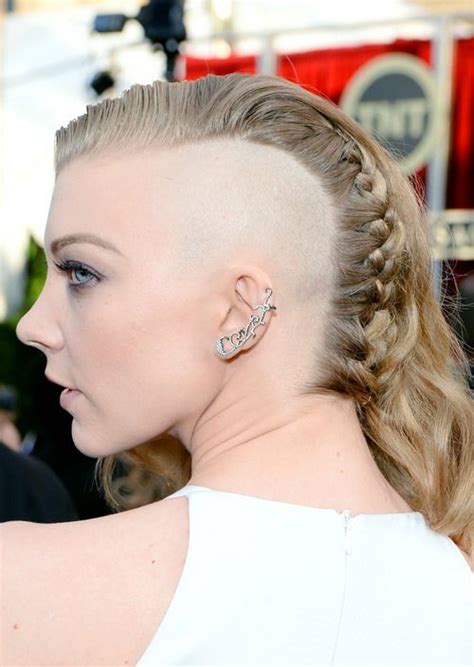 Natalie Dormer Rocking A Sidecut Natalie Dormer Hair Half Shaved