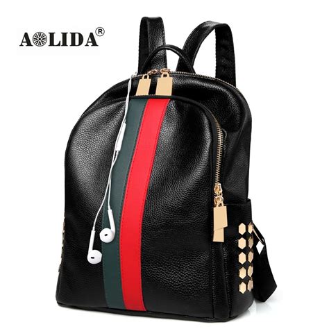 Black Leather Luxury Backpack