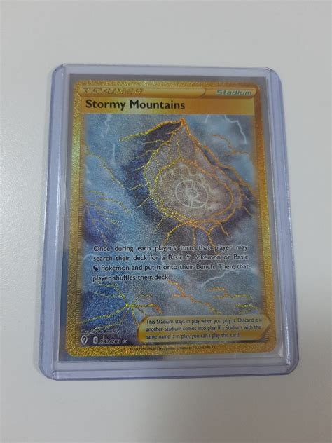 Secret Rare Gold Full Art Trainer Stormy Mountains Pokemon Trading