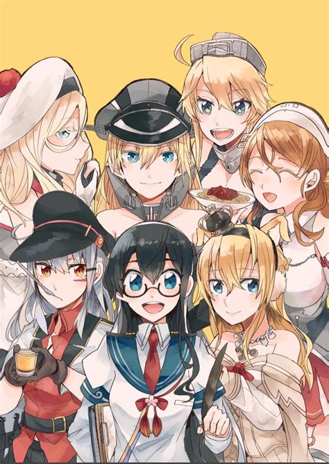 Ooyodo Bismarck Iowa Warspite Gangut And 2 More Kantai Collection