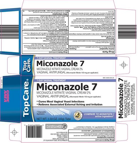 Topcare Miconazole 7 Fda Prescribing Information Side Effects And Uses