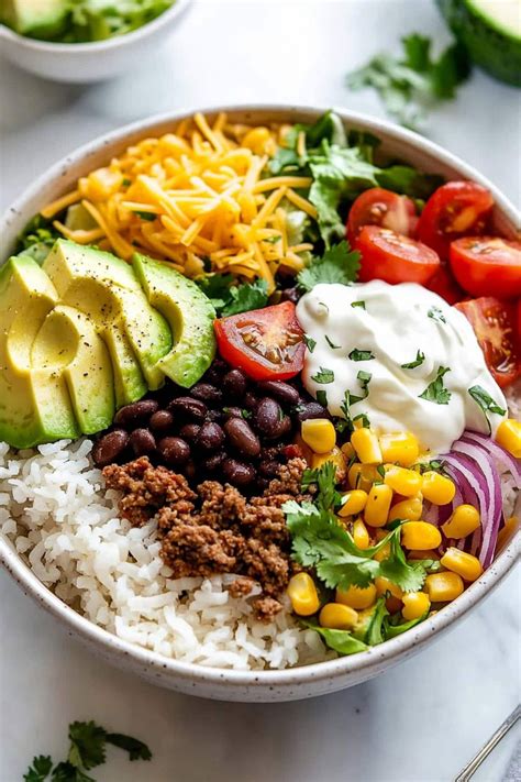 Easy Ground Beef Burrito Bowl | Recipe | Healthy bowls recipes, Healthy