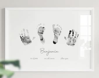 Baby Footprint Poem Diy Baby Gift Baby Shower Foot Print Etsy