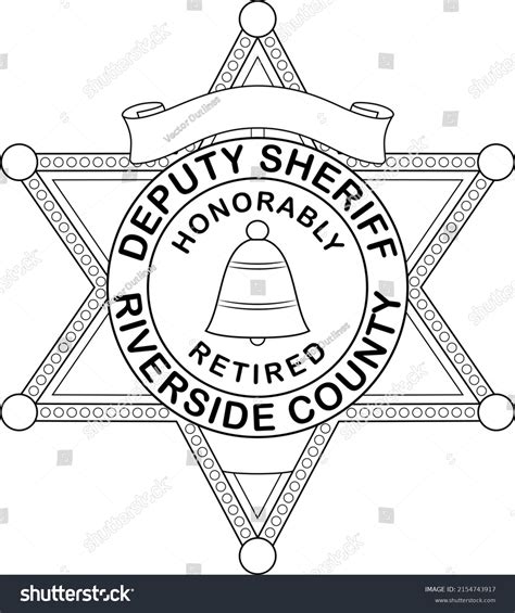 Retired Chief Deputy Sheriff Badge Without Stock Vector (Royalty Free ...