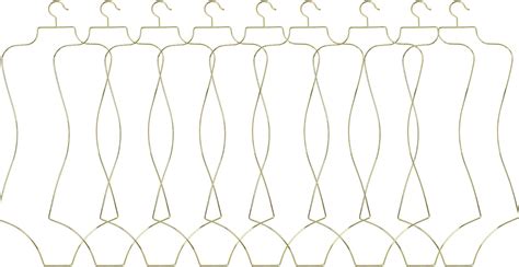 Amazon Utile Lingerie Hangers Display Wire Metal Hangers Body Shape Bulk Hangers Gold