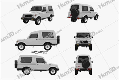 Suzuki Gypsy 2020 Blueprint Template - 3DModels.org