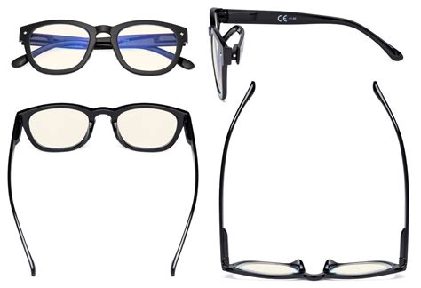 Reading Glasses Blue Light Filter Square 4 Pack Women Men