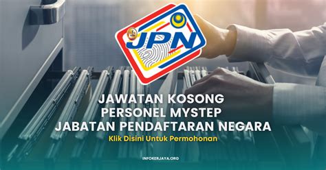 Jawatan Kosong Personel Mystep Jabatan Pendaftaran Negara Jawatan