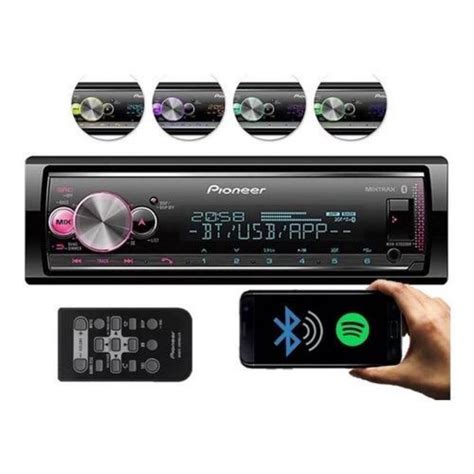 Aparelho De Som Mp3 Pioneer Bluetooth Mvh X7000br Auto Radio Usb Rms C