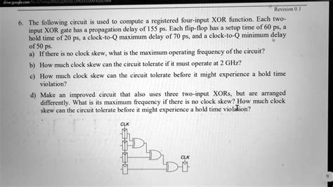 SOLVED Revision 0 1 6 The Following Circuit Is Used To Compute A