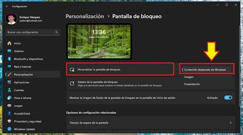 Habilitar O Deshabilitar Contenido Destacado De Windows