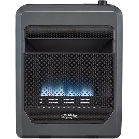 Bluegrass Living Propane Gas Vent Free Blue Flame Gas Space Heater With Blower And Base Feet