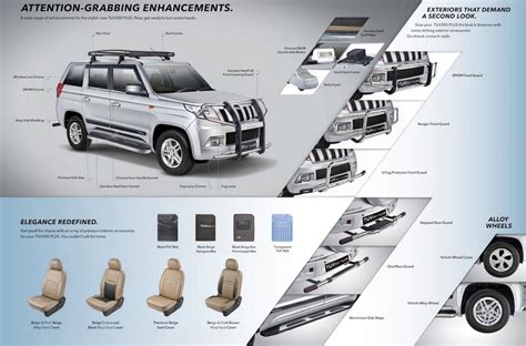 Mahindra TUV300 Plus Accessories Officially Revealed