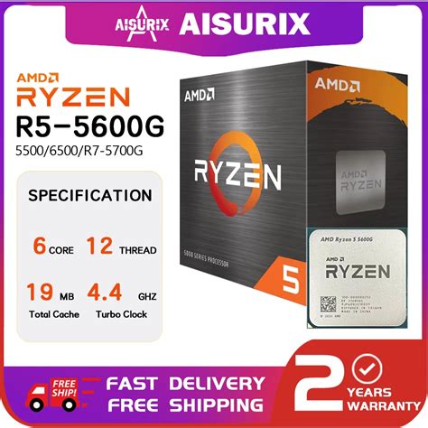 AISURIX AMD Ryzen5 5600G / R5-5500 Desktop Processor CPU AM4 Socket ...