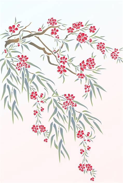 Oleander Blossom Stencil Henny Donovan Motif Bird Stencil Stencils