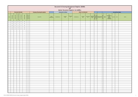 Drawing Register Excel Template Free Printable Templates Your Go To