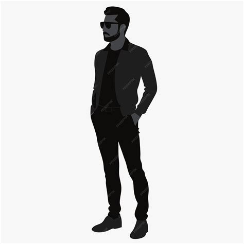 Premium Vector A Man Wearing Sunglasses And A Jacket Stands In Front