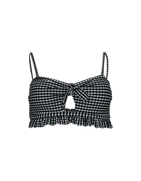Gingham Ribbon Bikini With Cute Ruffles Urban Passion