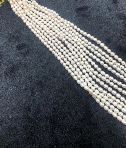 White Rice Shape Freshwater Pearl Beads Size Mm At Rs Gram In