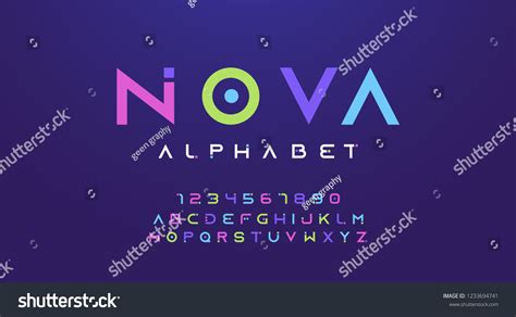 Colorful Letters Numbers Font Set Colored Stock Vector (Royalty Free ...