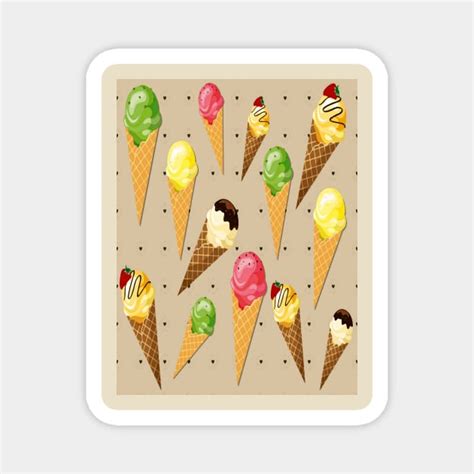 Ice Cream Cones Heart Beige Cone Ice Cream Magnet Teepublic