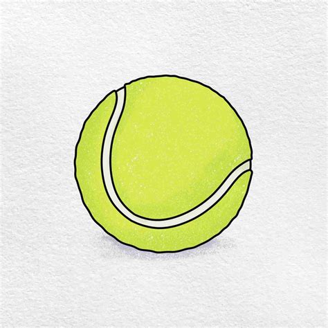 Tennis Ball Drawing Easy Helloartsy