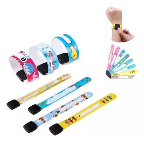 Kit 3 Pulseiras Identificação Infantil Impermeável Escolar Frete grátis