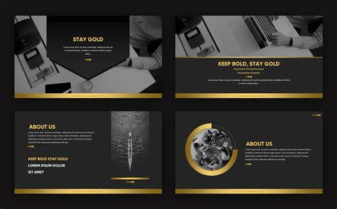 Stay Gold Business Presentation Powerpoint Template For 16