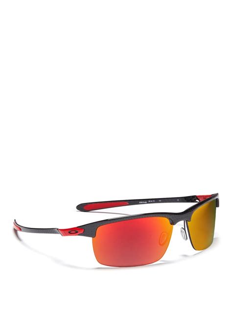 Oakley Special Edition Scuderia Ferrari® Polarised Carbon Blade™ Sunglasses In Orange Metallic