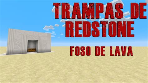 MINECRAFT TRAMPAS DE REDSTONE Foso De Lava YouTube