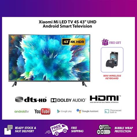 Mi TV Xiaomi Mi LED TV 4S 43 Inch Smart Android TV 4K Built In