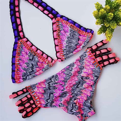 Traje de baño tejido en crochet Talla S bikini Somos Coquetas