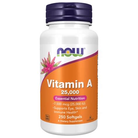 NOW Vitamin A 25000 IU Softgels, 250 ct - Kroger