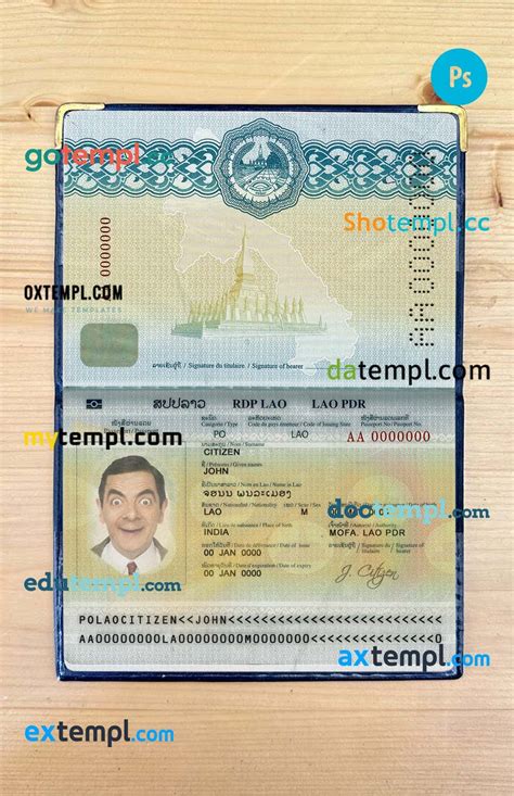 Sample Pakistan Passport Psd Files Editable Scan And Photo Realistic Look Sample 2 In 1