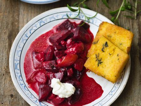 Gebratene Polenta Mit Roter Bete Rezept Eat Smarter