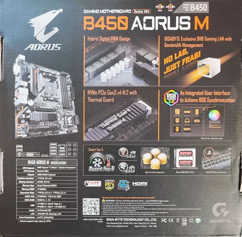Новая Материнка Gigabyte B450 Aorus M_AM4: 22 000 тг. - Комплектующие и ...