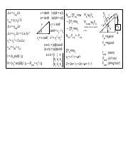 Physics Formulas For Motion And Dynamics Course Hero