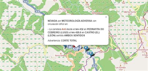 Reabierta al tráfico la A 6 entre El Castro y Pedrafita do Cebreiro