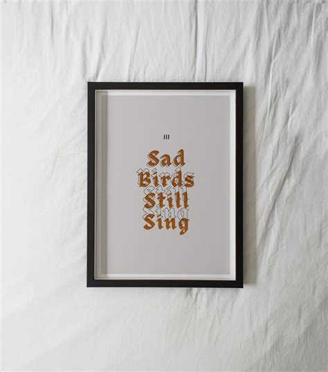 Sad Birds Still Sing Art Print Printable Wall Decor Contemporary