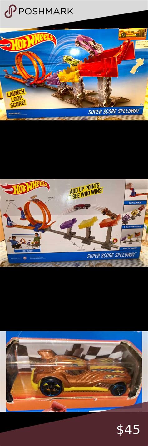 Hot Wheels Super Score Speedway Race Track Playset New Loops Launchers Speedway Racing