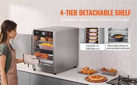 VEVOR Hot Box Food Warmer Tier Concession Warming Cabinet With Water Tray VEVOR CA