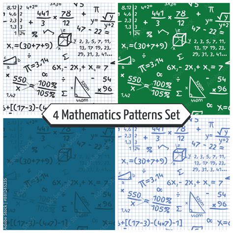 mathematics patters set  math patterns  accounts  symbols