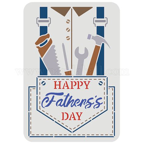 Wholesale Fingerinspire Happy Fathers Day Stencils 297x21cm Large