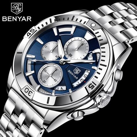 Benyar Mens Chronograph Watch Silver Vivid Nuance South Africa