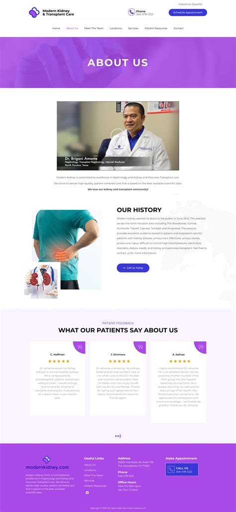 Medical Website Design The Woodlands - JHFX Design