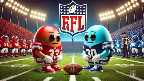 FALL GUYS RED VS BLUE NFL FOOTBALL 1767 8164 7849 By Poupy