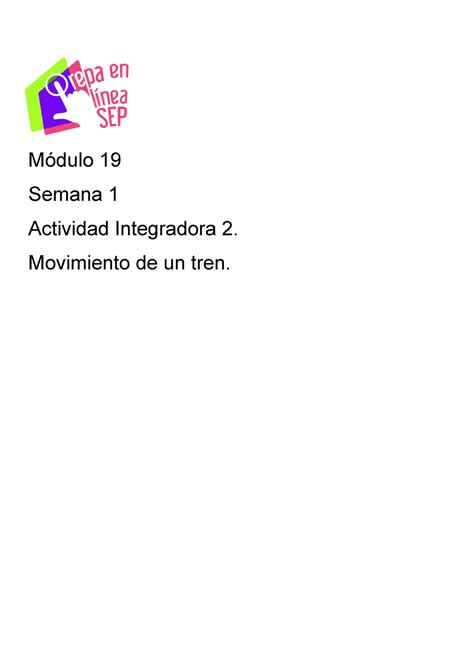 Módulo 19 Actividad Integradora 2 Módulo 19 Semana 1 Actividad