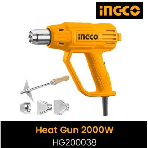 Jual INGCO HG200038 Mesin Hot Air Gun Heat Gun Alat Pemanas Udara Press Penyegel Plastik Barang